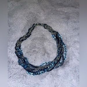 - Blue Pearled Necklace
